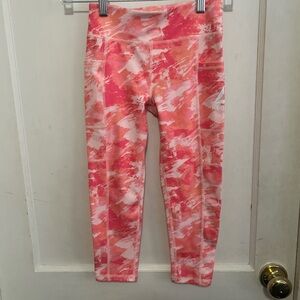 Reebok Kids Coral and White Patterned Leggings